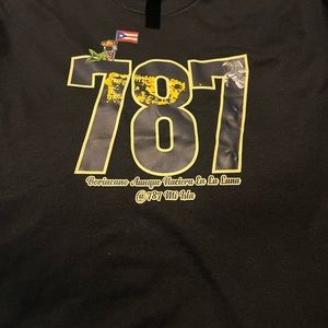 Borincano Aunque Naciera en La Luna! 787 Mi Isla small crop top